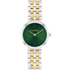 Calvin Klein Forme Γυναικείο Ρολόι 26mm Δίχρωμο με Πράσινο Καντράν 25100188
