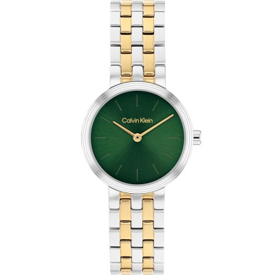 Calvin Klein Forme Γυναικείο Ρολόι 26mm Δίχρωμο με Πράσινο Καντράν 25100188 Calvin Klein Forme Γυναικείο Ρολόι 26mm Δίχρωμο με Πράσινο Καντράν 25100188