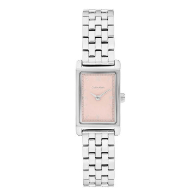 Calvin Klein Light Γυναικείο Ρολόι 16mm Ασημί με Ροζ Καντράν 25100197 Calvin Klein Light Γυναικείο Ρολόι 16mm Ασημί με Ροζ Καντράν 25100197