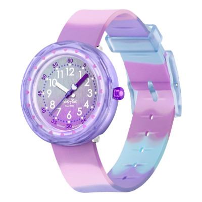 Flik Flak ZFCSP131 Παιδικό Ρολόι Αναλογικό Μωβ Σιλικόνης 37mm