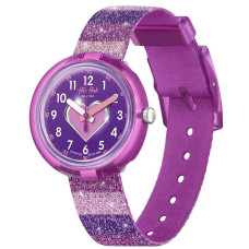 Flik Flak ZFPNP127 Παιδικό Ρολόι Αναλογικό Μωβ Πολύχρωμο Υφασμάτινο 32mm