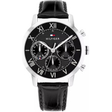TOMMY HILFIGER OXFORD 1710725 – Ανδρικό Ρολόι με Μαύρο Δερμάτινο Λουράκι