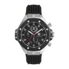 Philipp Plein PWPRA0924 Chrono Royal Ανδρικό Ρολόι 46mm με Μαύρο Λουράκι Σιλικόνης