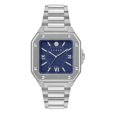 Philipp Plein PWYGA0126 Ανδρικό Ρολόι Plein Edge Μπλε με Ασημί Μπρασελέ 42mm