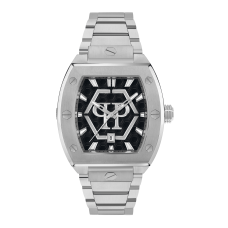Philipp Plein PWPUA0825 The Hexagon Phantom Ανδρικό Ρολόι με Ασημί Μεταλλικό Μπρασελέ 44mm