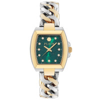 Philipp Plein Plein Supreme Γυναικείο Ρολόι 30mm με Πράσινο Καντράν και Ασημί Μπρασελέ PWCHA0326