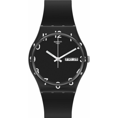 Swatch GB757 Over Black Ρολόι Μαύρο 34 mm