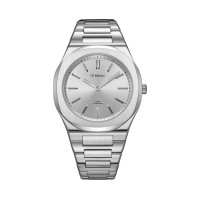 D1 Milano UHBJ02 – Unisex Ρολόι 39mm με Ασημί Ατσάλινο Μπρασελέ