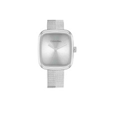 Calvin Klein Adore 25100098 Γυναικείο Ρολόι Ασημί Μεταλλικό Μπρασελέ Ασημί Καντράν 26.7mm Quartz