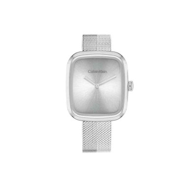 Calvin Klein Adore 25100098 Γυναικείο Ρολόι Ασημί Μεταλλικό Μπρασελέ Ασημί Καντράν 26.7mm Quartz