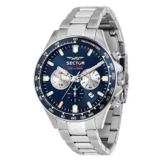 Sector R3273661051 Ανδρικό Ρολόι Χρονογράφος Ασημί Μπρασελέ 43mm