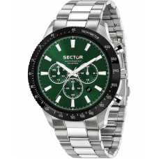 Sector R3273778007 Ανδρικό Ρολόι Χρονογράφος Ασημί Μπρασελέ 44mm
