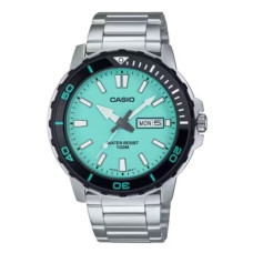 Casio MTD-125D-2A2 Ανδρικό Ρολόι 44,5 mm – Ασημί Μεταλλικό Μπρασελέ