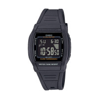 Casio W-201-1BVEG Ανδρικό Ψηφιακό Ρολόι Μαύρο Καουτσούκ 36mm