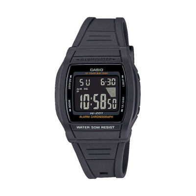 Casio W-201-1BVEG Ανδρικό Ψηφιακό Ρολόι Μαύρο Καουτσούκ 36mm Casio W-201-1BVEG Ανδρικό Ψηφιακό Ρολόι Μαύρο Καουτσούκ 36mm