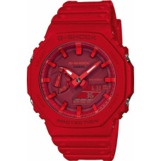 Casio G-Shock GA-2100-4AER Ανδρικό Αναλογικό/Ψηφιακό Ρολόι 49 mm με Κόκκινο Καουτσούκ Λουράκι