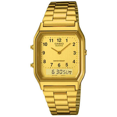 Casio AQ-230GA-9B Ανδρικό/Unisex Ψηφιακό-Αναλογικό Ρολόι Χρυσό Μεταλλικό Μπρασελέ Casio AQ-230GA-9B Ανδρικό/Unisex Ψηφιακό-Αναλογικό Ρολόι Χρυσό Μεταλλικό Μπρασελέ