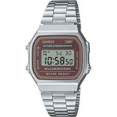 Casio A168WA-5AYES Ψηφιακό Ρολόι Unisex – Μεταλλικό Μπρασελέ & Ασημί Κάσα