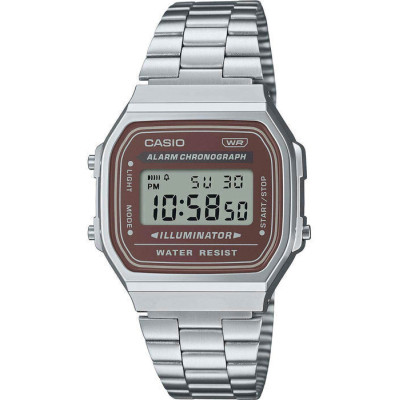 Casio A168WA-5AYES Ψηφιακό Ρολόι Unisex – Μεταλλικό Μπρασελέ & Ασημί Κάσα Casio A168WA-5AYES Ψηφιακό Ρολόι Unisex – Μεταλλικό Μπρασελέ & Ασημί Κάσα