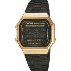 Casio A168WEGB-1BEF Vintage Iconic Ψηφιακό Ρολόι – Καφέ/Χρυσό Μεταλλικό Μπρασελέ & Μαύρη Οθόνη