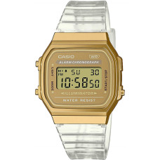 Casio A168XESG-9AEF Ψηφιακό Vintage Ρολόι – 36 mm, Χρυσή Κάσα & Διάφανο Λουράκι