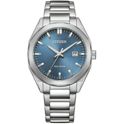 Citizen Eco-Drive Ανδρικό Ρολόι 38mm με Μπλε Καντράν & Ασημί Ατσάλινο Μπρασελέ BM7620-83M Citizen Eco-Drive Ανδρικό Ρολόι 38mm με Μπλε Καντράν & Ασημί Ατσάλινο Μπρασελέ BM7620-83M