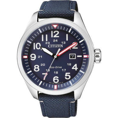 Citizen Eco-Drive Ανδρικό Ρολόι 42,6mm με Μπλε Καντράν & Μπλε Υφασμάτινο Λουράκι AW5000-16L Citizen Eco-Drive Ανδρικό Ρολόι 42,6mm με Μπλε Καντράν & Μπλε Υφασμάτινο Λουράκι AW5000-16L