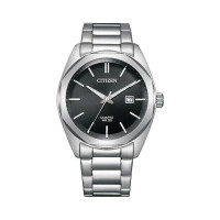 Citizen Quartz Ανδρικό Ρολόι 41mm με Μαύρο Καντράν & Ασημί Ατσάλινο Μπρασελέ BI5110-54E