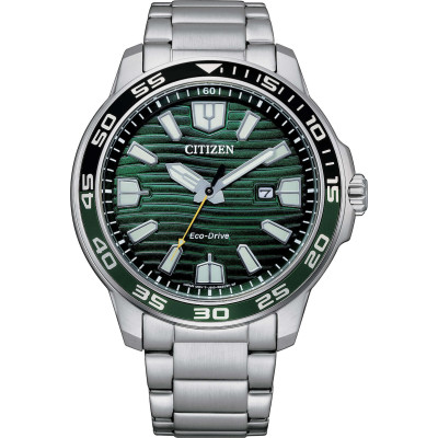 Citizen Eco-Drive Ανδρικό Ρολόι 45mm με Πράσινο Καντράν & Ασημί Ατσάλινο Μπρασελέ AW1526-89X Citizen Eco-Drive Ανδρικό Ρολόι 45mm με Πράσινο Καντράν & Ασημί Ατσάλινο Μπρασελέ AW1526-89X