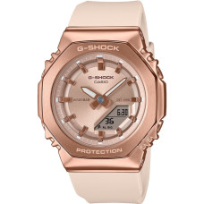 Casio G-Shock GM-S2110PG-4AER Γυναικείο Ρολόι Ψηφιακό/Αναλογικό με Ροζ Καουτσούκ Λουράκι