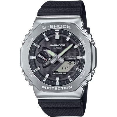 Casio GBM-2100-1AER Ανδρικό Ρολόι G-Shock Bluetooth Tough Solar Μαύρο 44mm