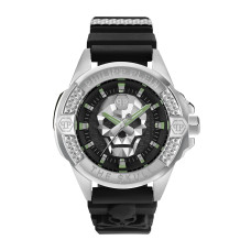 Philipp Plein PWAAA0121 – Ανδρικό Ρολόι 44mm Black Silicon