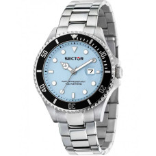 Sector 230 Ανδρικό Ρολόι 43mm Quartz με Ασημί Ατσάλινο Μπρασελέ – R3253161065