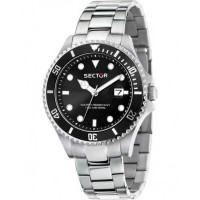 Sector 230 Ανδρικό Ρολόι 43mm Quartz με Ασημί Ατσάλινο Μπρασελέ – R3253161058  