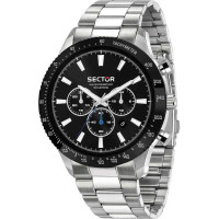 Sector 270 Ανδρικό Ρολόι Χρονογράφος 45mm Quartz με Ασημί Ατσάλινο Μπρασελέ – R3273778006