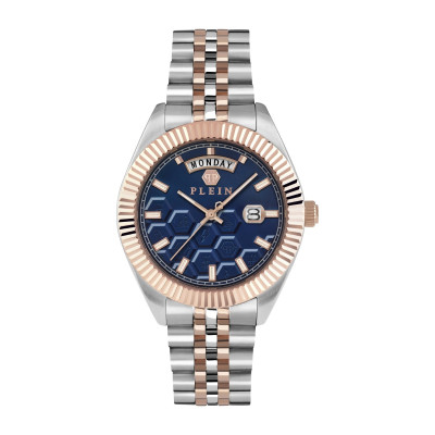 PHILIPP PLEIN PWPVA0424 Ανδρικό Ρολόι Date Superlative Two-Tone Stainless Steel Bracelet 42mm