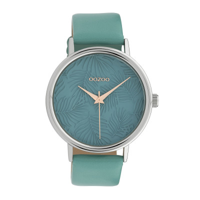 OOZOO Timepieces C10080 Light Blue Leather Strap