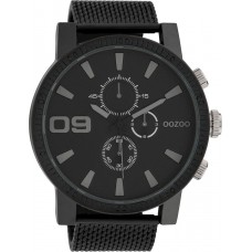 OOZOO Timepieces Black Mesh Stainless Steel Bracelet C10264