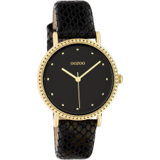   OOZOO Timepieces Black Leather Strap C10424 