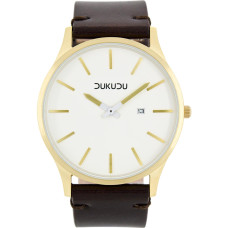 DUKUDU Filip Gold Brown Leather Strap DU-002