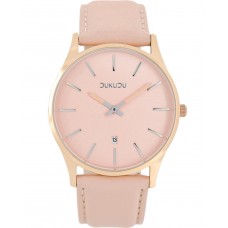 DUKUDU Lotte Rose Gold Pink Leather Strap DU-112