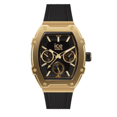 ICE Golden Black boliday – Ρολόι Μαύρο με Χρυσές Λεπτομέρειες από Αλουμίνιο & Καουτσούκ Λουρί 