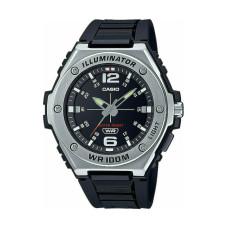 CASIO collection ρολόι ανδρικό μαύρο καουτσούκ λουράκι MWA-100H-1AVEF