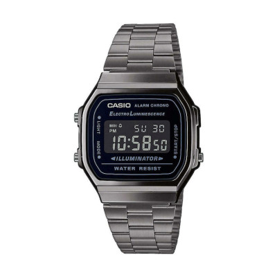 Casio CASIO Vintage Iconic Grey Stainless Steel Bracelet A-168WEGG-1BEF