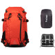 f-stop AJNA DuraDiamond 37L Travel & Adventure Photo Backpack Bundle (Magma Red) m136-82-01A
