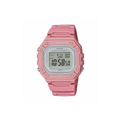 CASIO Collection Digital Pink Rubber Strap W-218HC-4AVEF