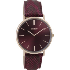 OOZOO 36mm Ladies Red Leather Strap C9305