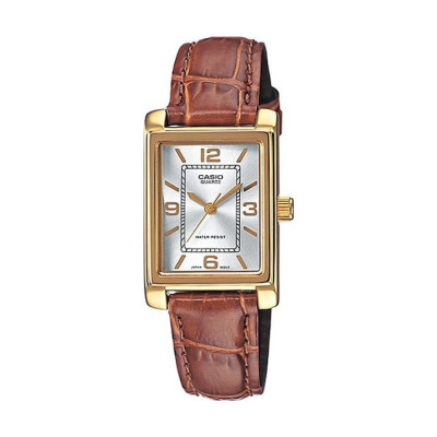 CASIO Collection LTP-1234PGL-7AEF Brown Leather Strap