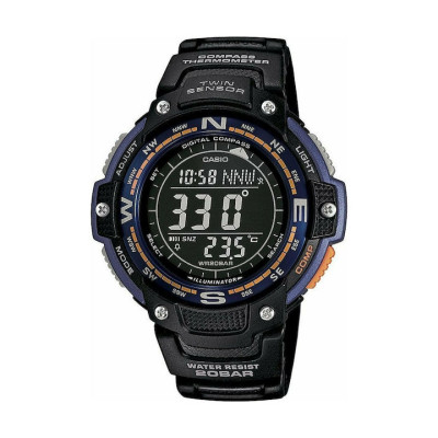 Casio Sport Twin Sensor Black Rubber Strap SGW-100-2BCR