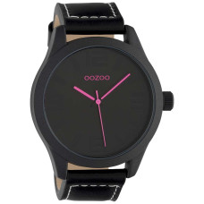 OOZOO  Timepieces  Ladies Black Leather Strap C1068